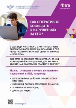 Как сообщить о нарушении на ЕГЭ